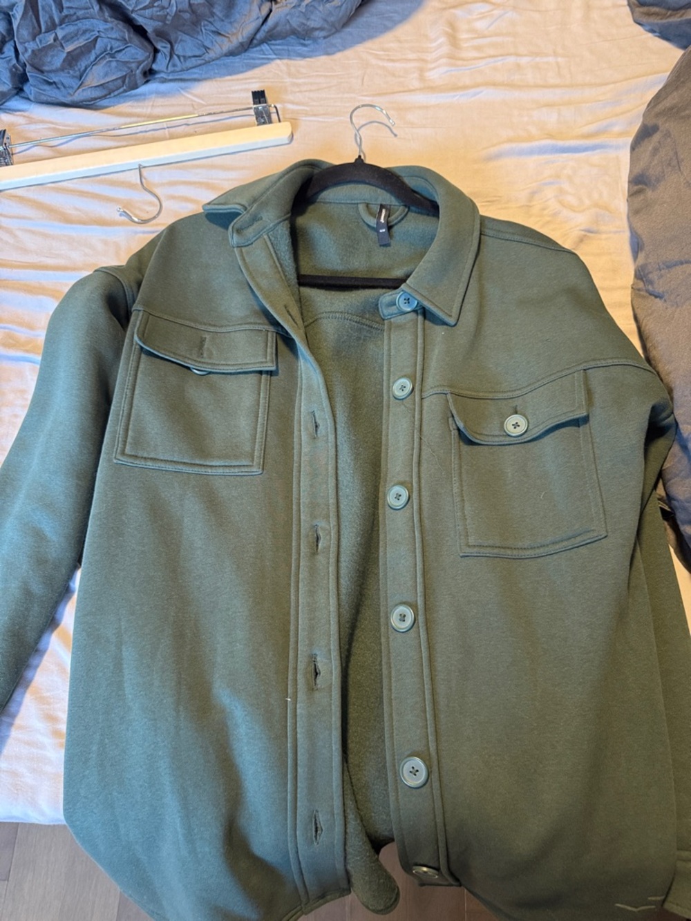 Women's Olive Green Varsity Jacket